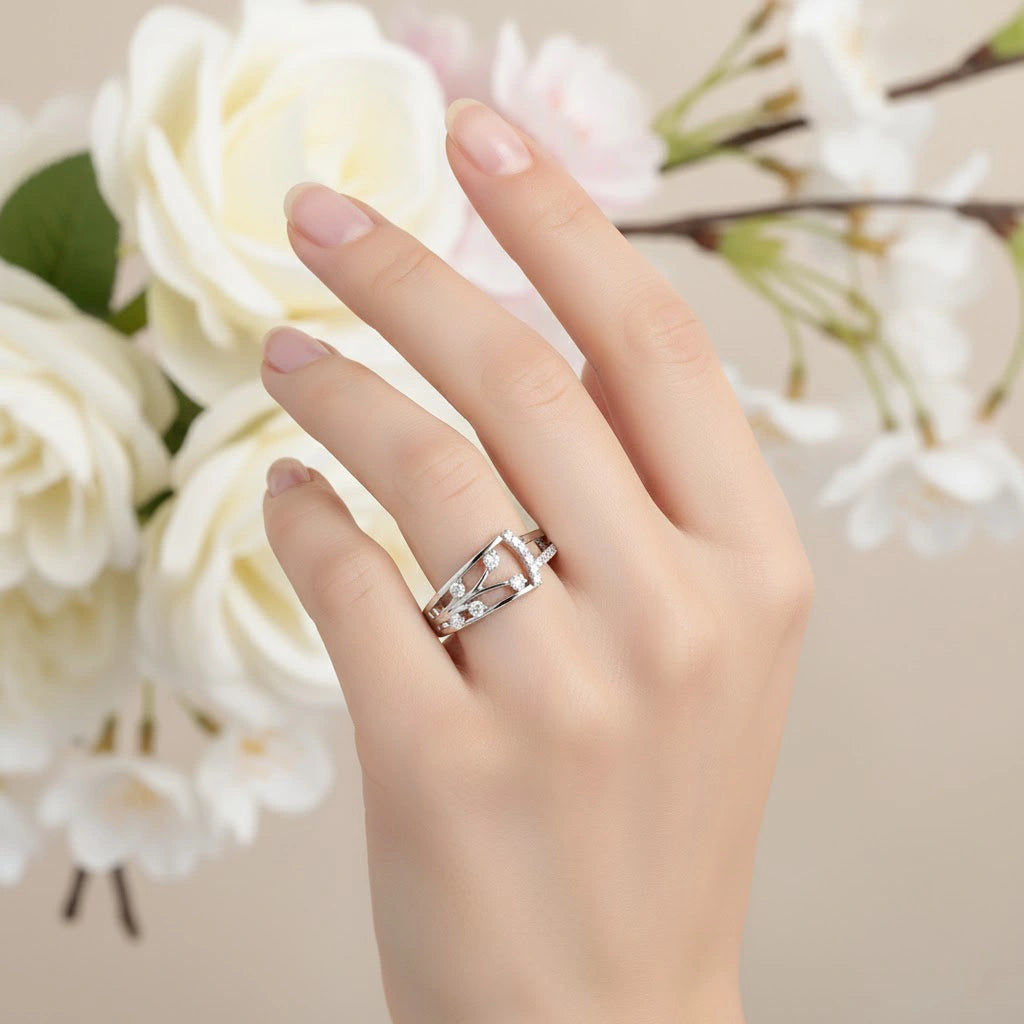 925 Silver Ring with Diamond